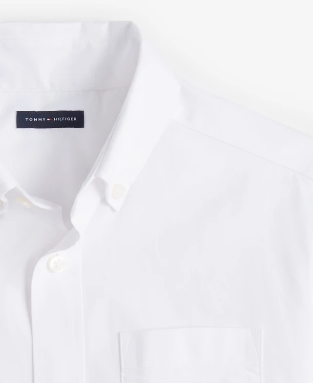 Tommy Hilfiger Big Boys Front Pocket Pinpoint Oxford Shirt