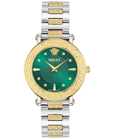 Versace Women's Swiss Greca Sphere Two-Tone Stainless Steel Bracelet Watch 35mm