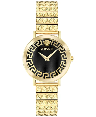 Versace Women's Swiss Daedalus Gold Ion Plated Stainless Steel Bracelet Watch 35mm