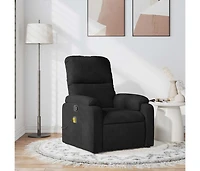 Massage Recliner Chair Black Microfiber Fabric