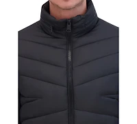 Kenneth Cole Men's Quilted Lightweight Hooded Zip-Front Puffer Jacket