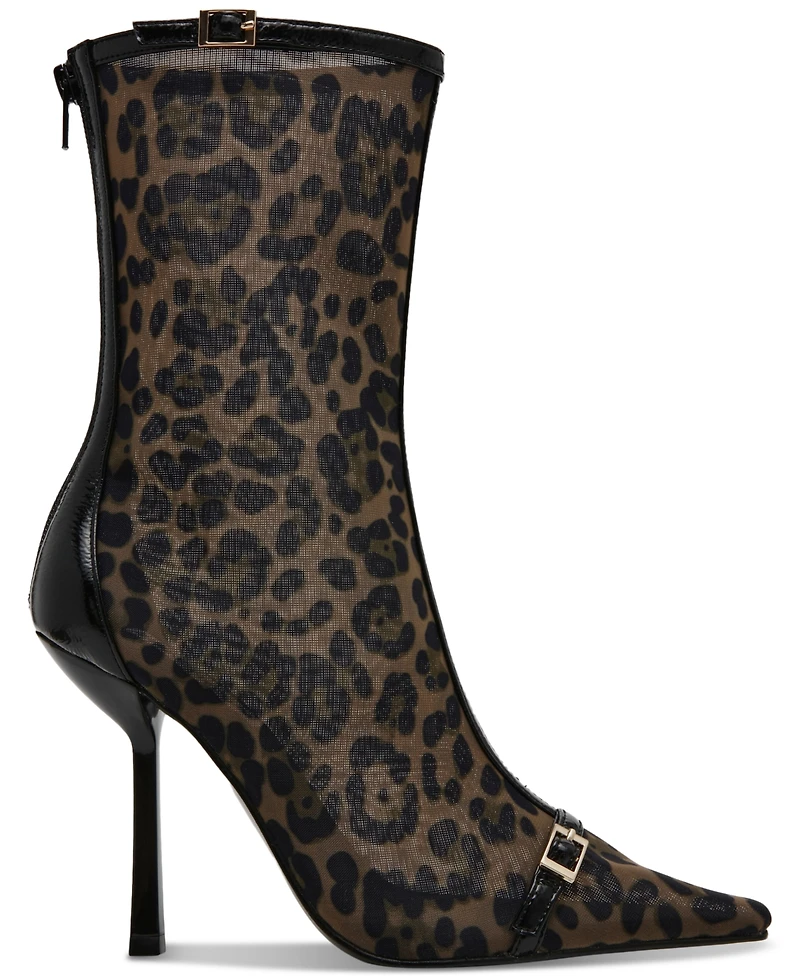 Steve Madden Women's Ashlin Buckled Mesh Dress Booties