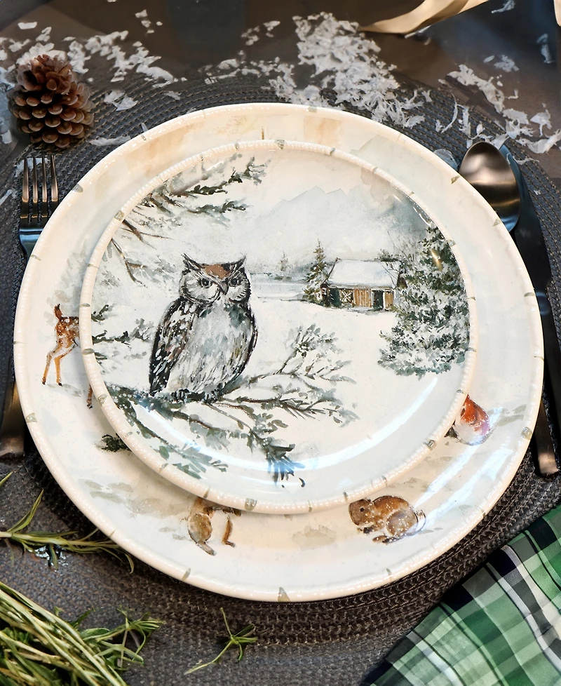 Certified International Winter's Frost Dessert Plates, Set of 4