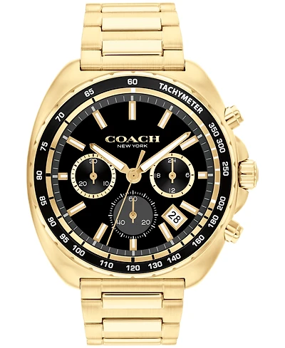 Coach Men's Charter Gold-Tone Stainless Steel Bracelet Watch 44.5mm