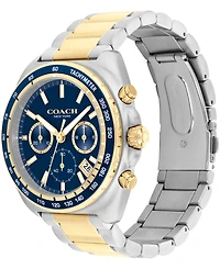Coach Men's Charter Two-Tone Stainless Steel Bracelet Watch 44.5mm