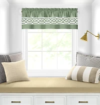 Kate Aurora Pacifico Rod Pocket Embroidered Window Valance