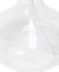 Simple Designs Glass Raindrop Table Lamp with Fabric Shade