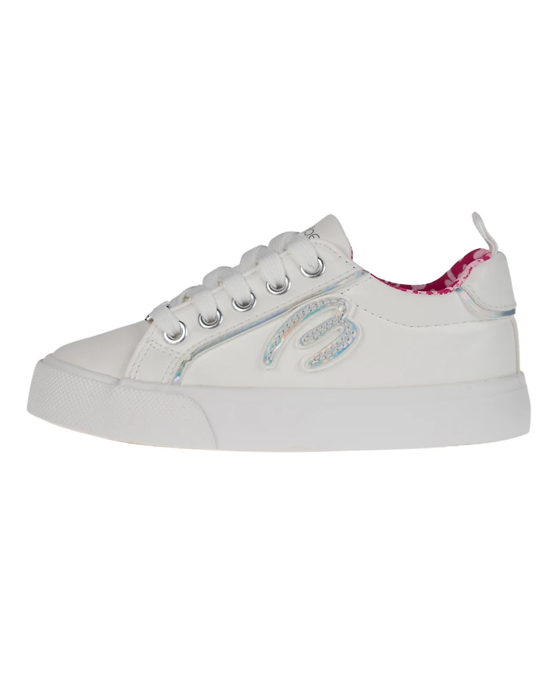 Bebe Little and Big Girls Low Top With Holographic "B" Sneaker