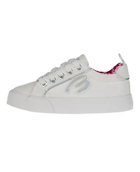 Bebe Little and Big Girls Low Top With Holographic "B" Sneaker