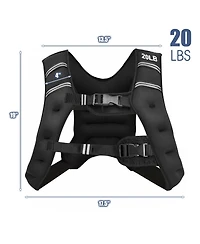 Sugift Training Weight Vest Workout Equipment with Adjustable Buckles and Mesh Bag-20 lbs