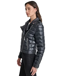 Dkny Jeans Women's Lightweight Zip-Front Puffer Jacket