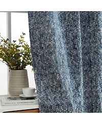 Hlc.me Avalon Jacquard Slub Texture - Privacy Curtains with Grommet Lightweight Window Curtain Panels