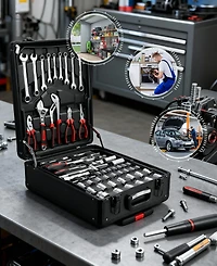 Sugift Heavy Duty Garden Utility Cart Wagon Wheelbarrow