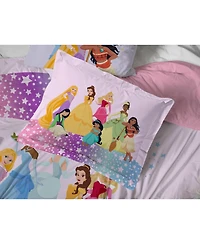 Sunny Side Up Disney Princess Rainbow Stars Bed Set with Sham