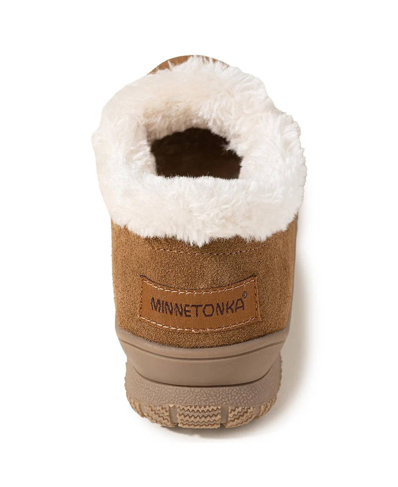 Minnetonka Women's Eagan Suede Faux Fur Lined Booties