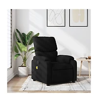 vidaXL Massage Recliner Chair Cream Fabric