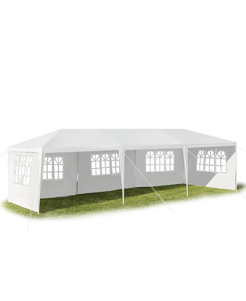 Sugift 10 x 30 Feet Canopy Tent with 5 Removable Sidewalls for Party Wedding