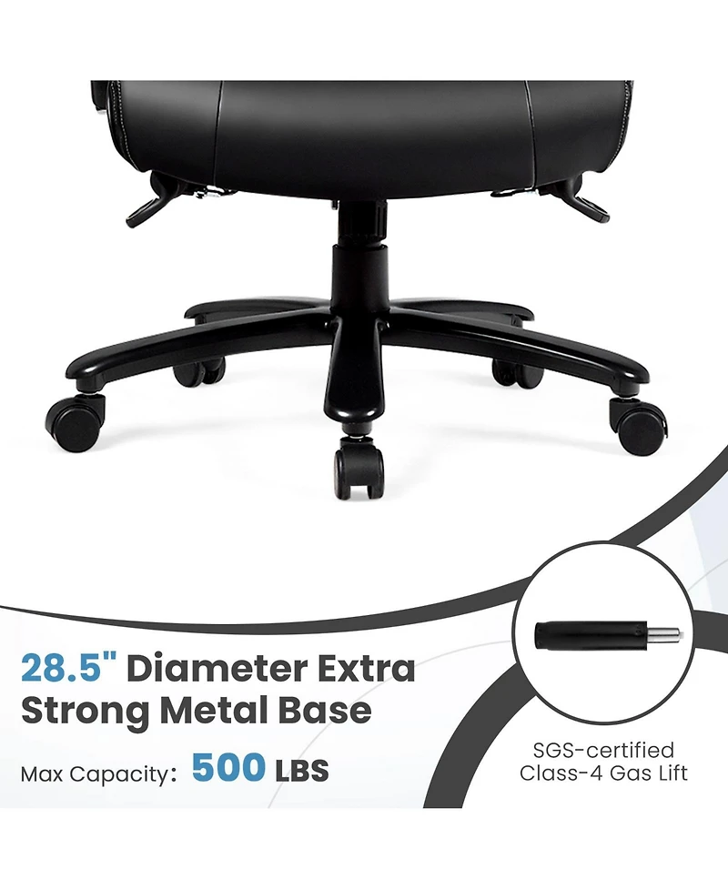 Sugift 400lb Pu Leather Massage Office Chair