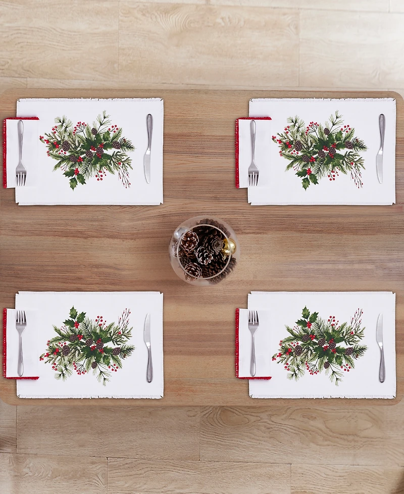 Avanti Pine Ivy Polyester 8 Piece Placemats/Napkins Set