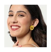 Sohi Women's Sunflower Stud Earrings