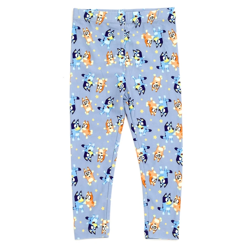 Bluey Little Girls Peplum Sweatshirt and Leggings Outfit Set