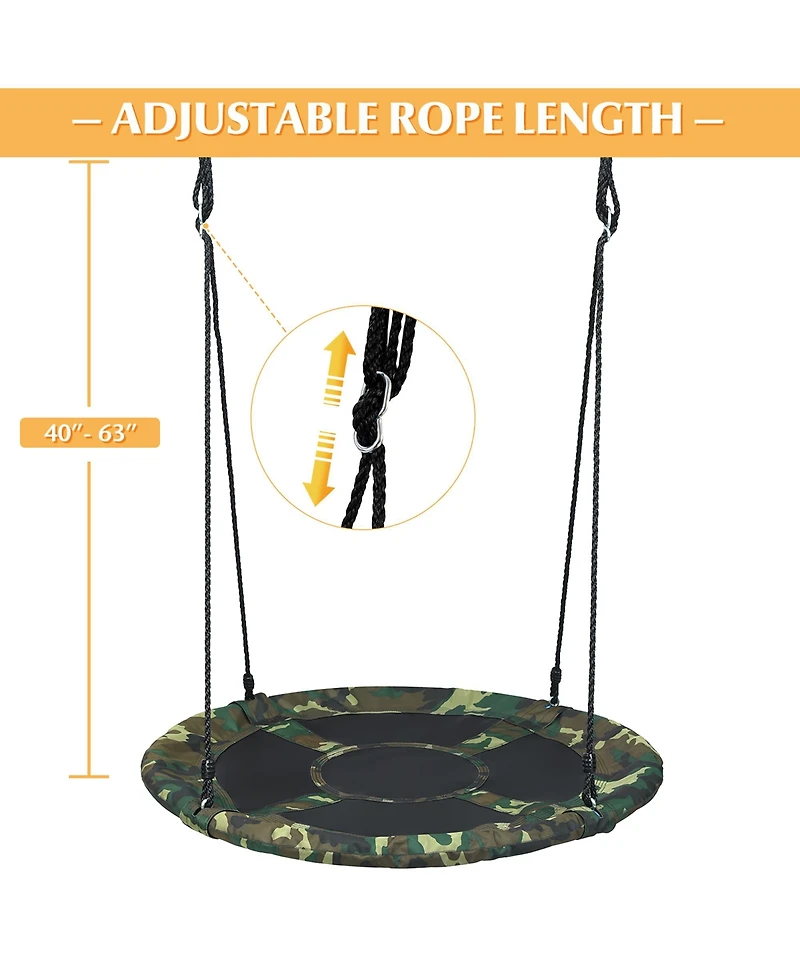 40'' Kids Flying Saucer Tree Swing Indoor Outdoor Play Set