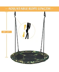 40'' Kids Flying Saucer Tree Swing Indoor Outdoor Play Set