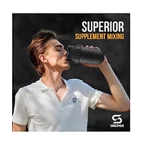 ShakeSphere Tumbler: Protein Shaker Bottle and Smoothie Cup, 24 oz - Bladeless Blender Cup Purees Raw Fruit with No Blending Ball