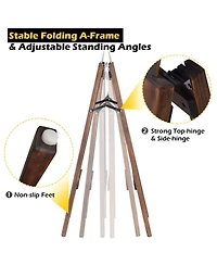 Skonyon 40 Inch Wood A-Frame Sidewalk Wedding Signage Chalkboard
