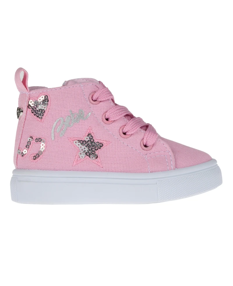 Bebe Toddler Girls Embroidered Sequin Sneakers