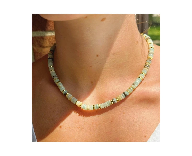 Little Sky Stone Lila Sterling Silver Mixed Gemstone Multicolor Beaded Choker Necklace