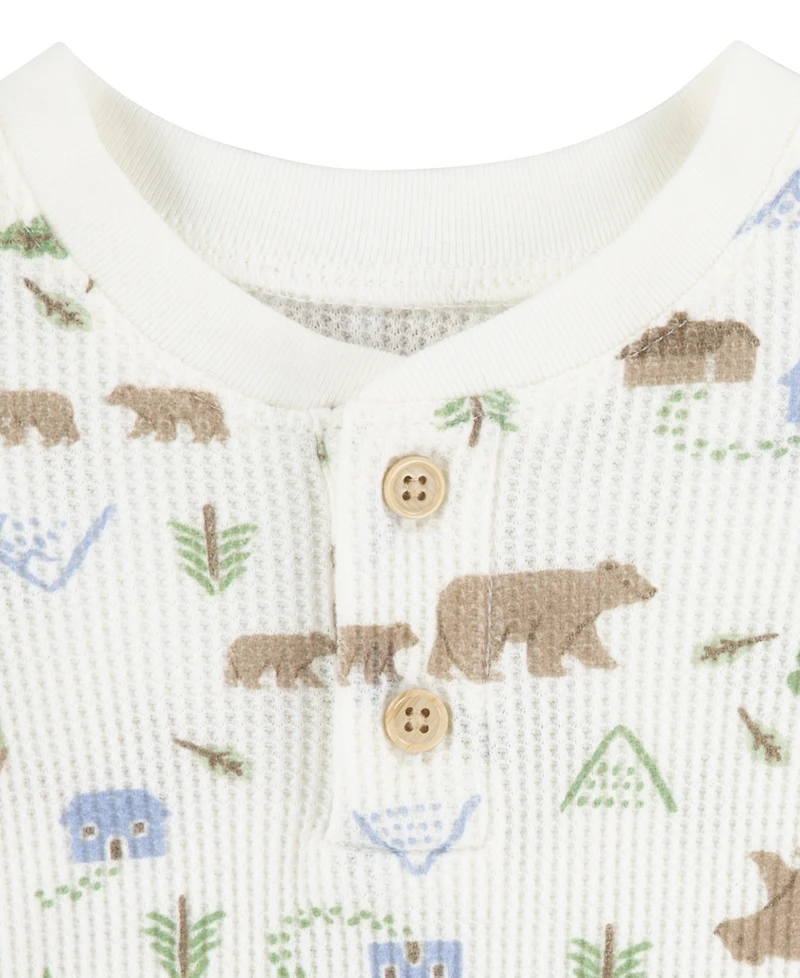 Huggies Baby Boys Sherpa Jacket, Bodysuit and Pants 3-Piece Set