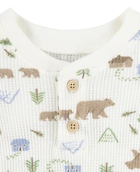 Huggies Baby Boys Sherpa Jacket, Bodysuit and Pants 3-Piece Set