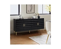 Hulala Home Kaletan Modern 63"Wide Sideboard with Adjustable Shelves