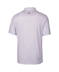 Cutter & Buck Men's Lsu Tigers Primary Team Logo Pike Double Dot Print Stretch Polo