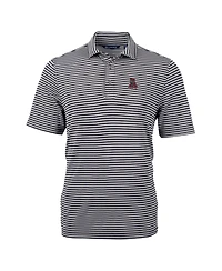 Cutter & Buck Men's Alabama Crimson Tide Throwback Logo Virtue Eco Pique Stripe Polo