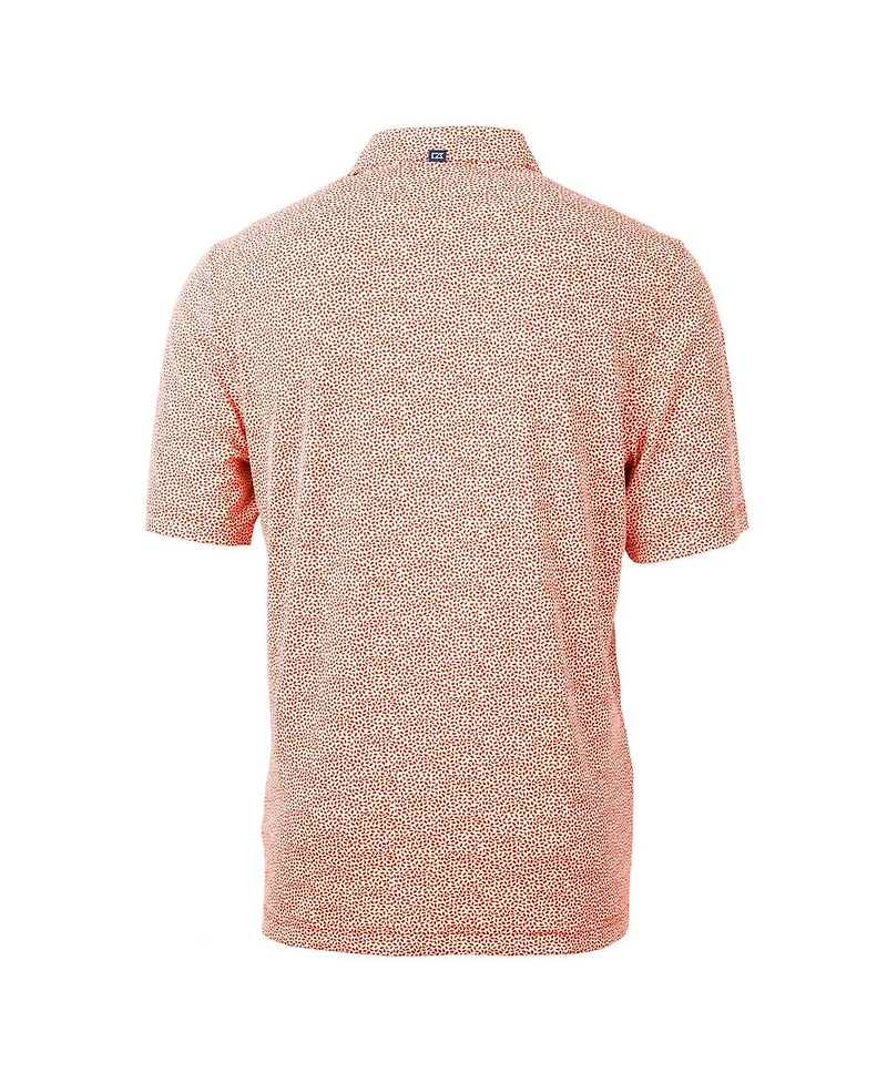 Cutter & Buck Men's Oklahoma State Cowboys Alumni Logo DryTec Virtue Eco Pique Botanical Print Polo