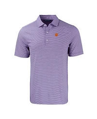 Cutter & Buck Men's Clemson Tigers Forge Eco Double Stripe Stretch Polo