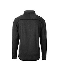 Cutter & Buck Men's Heather Charcoal Minnesota Golden Gophers Vault Mainsail Sweater-Knit Raglan Half-Zip Jacket