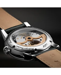 Frederique Constant Men's Swiss Automatic Classic Moonphase Date Manufacture Green Leather Strap Watch 40mm