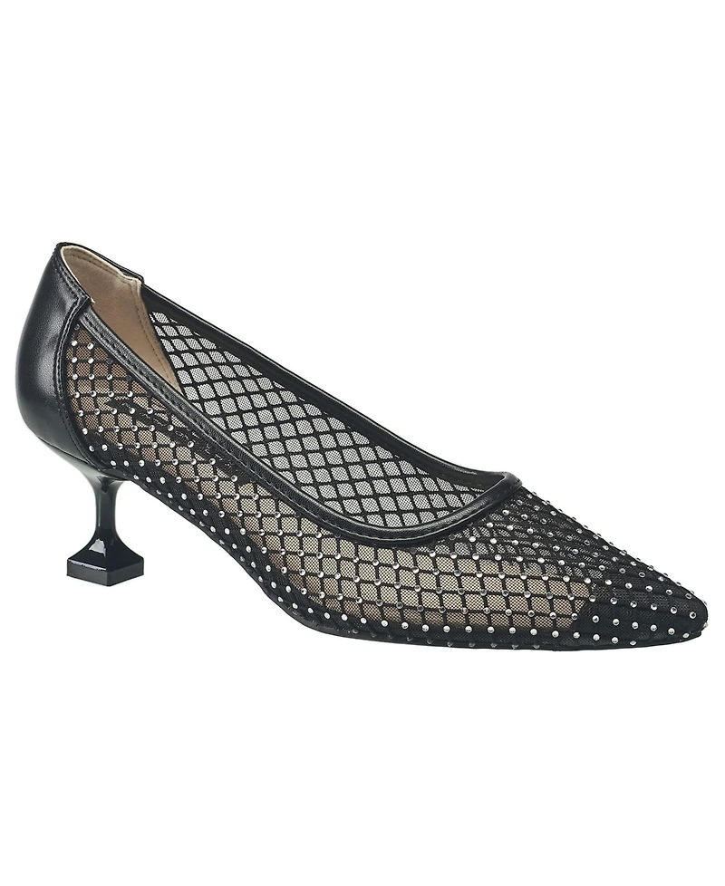 French Connection Women's Elise Mesh and Stone Heel