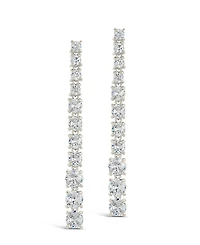 Sterling Forever Natasha Cubic Zirconia Drop Stud Earrings