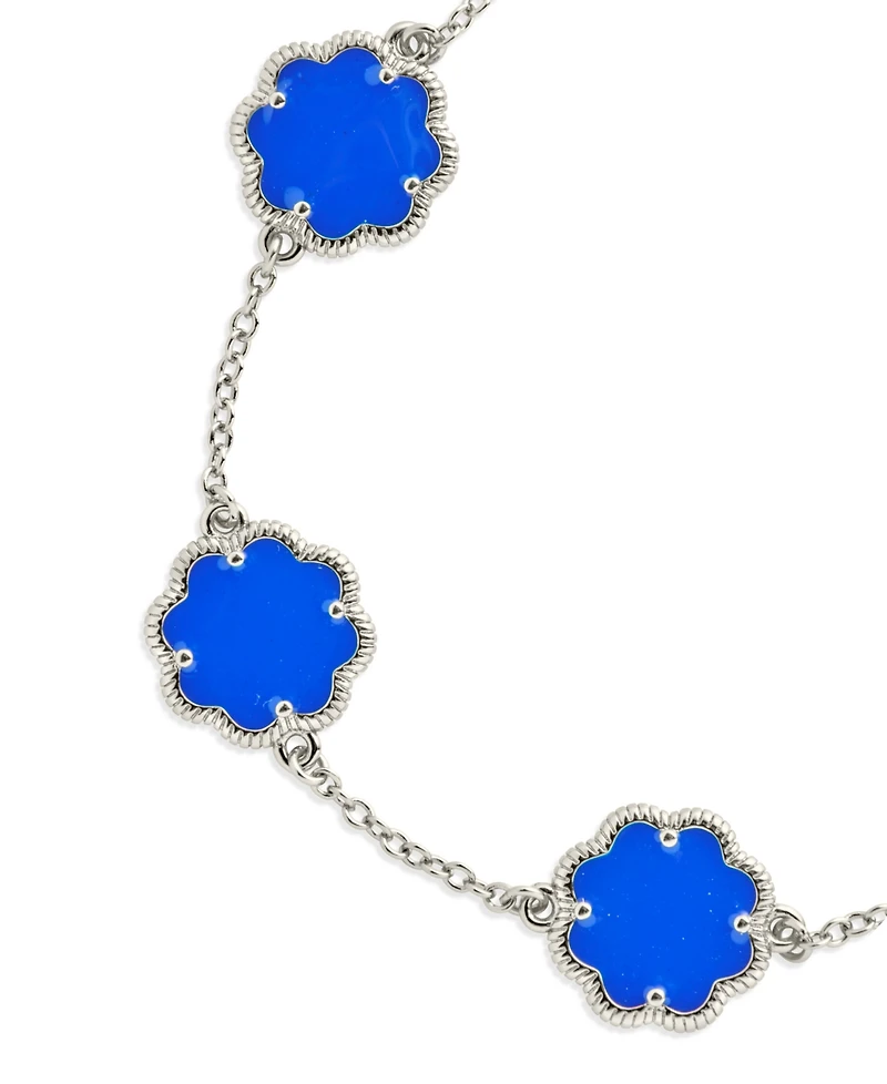Sterling Forever Rose Petal Station Bracelet