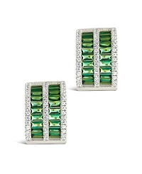Sterling Forever Serena Cubic Zirconia Hoop Earrings