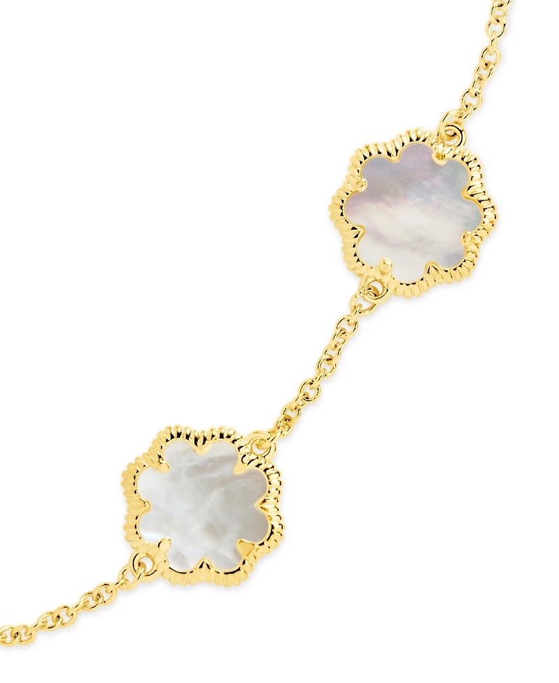 Sterling Forever Rose Petal Station Bracelet