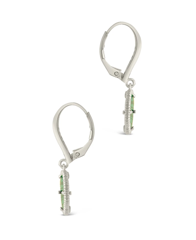 Sterling Forever Rose Petal Short Drop Earrings