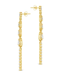 Sterling Forever Angela Cubic Zirconia Drop Stud Earrings