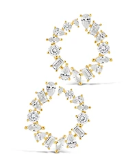 Sterling Forever Shania Cubic Zirconia Circle Stud Earrings