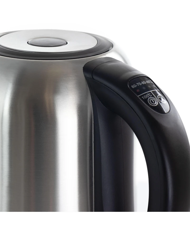 MegaChef 1.7 Quart Stainless Steel Electric Tea Kettle With 5 Preset Temps