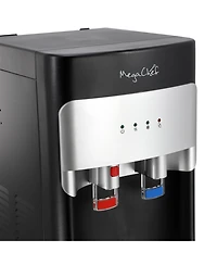 MegaChef Bottom Load Hot and Cold Water Dispenser in Black